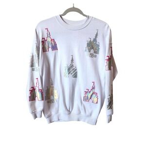 Disney Holographic Cinderella's Castle Sweatshirt XS Disneycore